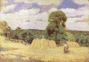 Camille Pissarro Harvest at Monfoucault Spain oil painting artist